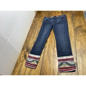 Pilcro And The Letterpress Women’s Cropped Jeans Colorful Cuff No.27 Stet